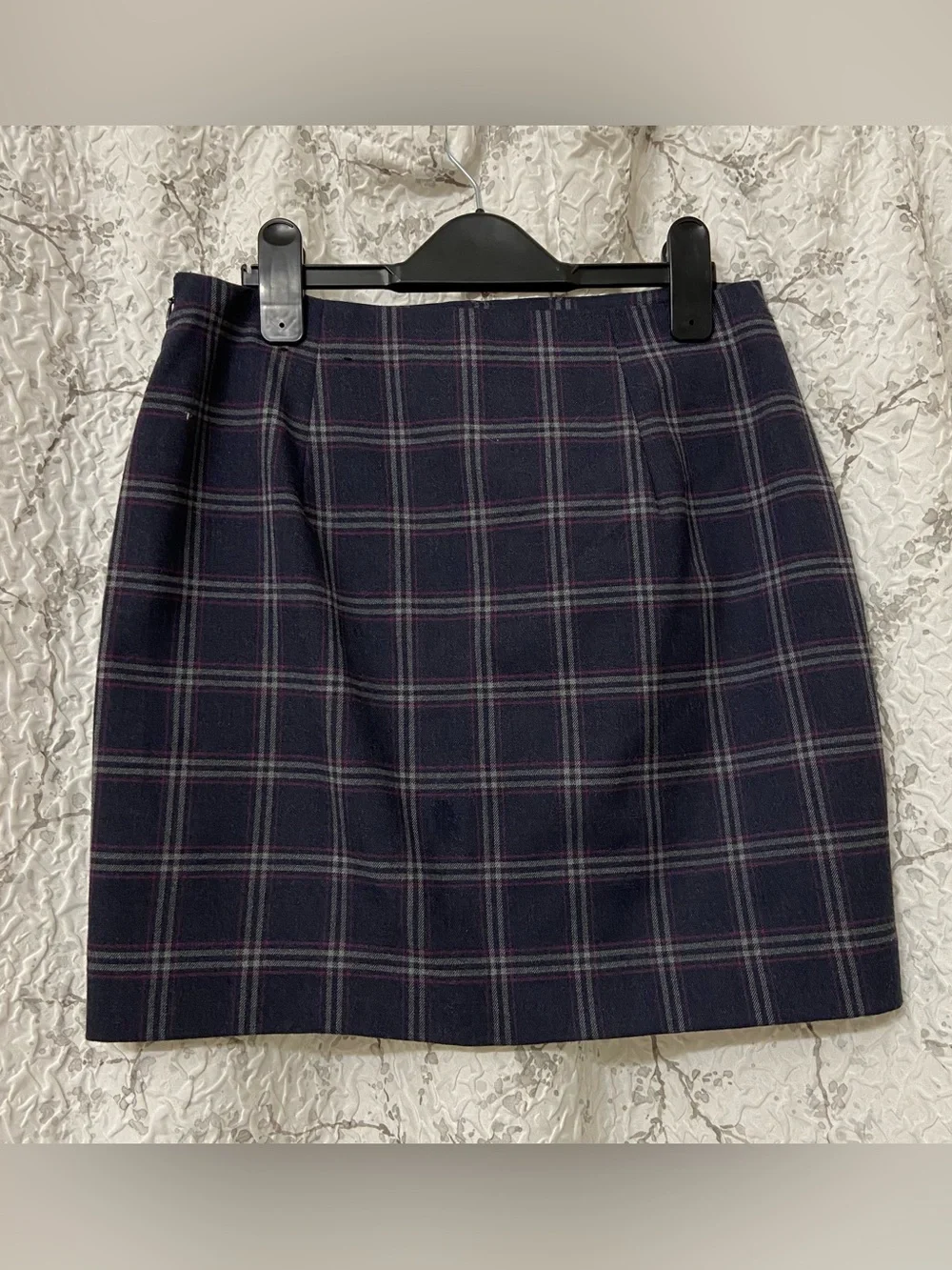 Banana Republic Navy Plaid Mini Skirt Size 0P